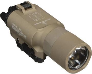 Picture of SureFire Weapon Light - X300 Ultra, 1000 Lumen, 1.25hr Runtime, 2x 123A Battery, Weatherproof to 1m, 4.0 ounces, Tan, W/ Rail-Lock Mounting System