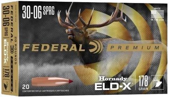 Picture of Federal Premium Rifle Ammo - 30-06, 178Gr, ELD-X, 20rds Box