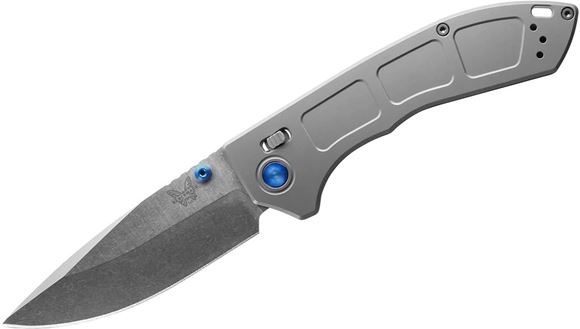 Picture of Benchmade Knife Company, Knives - Narrows, Plain Drop-Point, 3.25" M390 Stainless Steel Blade, 6AL-4V Titanium Handle, Weight: 2.41oz. (68.32g)