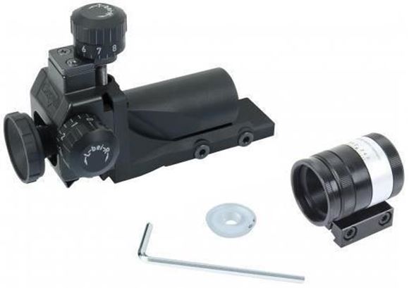 Picture of Anschutz Parts - Sight Set M22,  Rear Sight 6805 With Anti-Glare Tube, 10 Clicks Per Full Turn, Aluminum Rear Sight Housing, Front Sight Rotationally Adjustable.