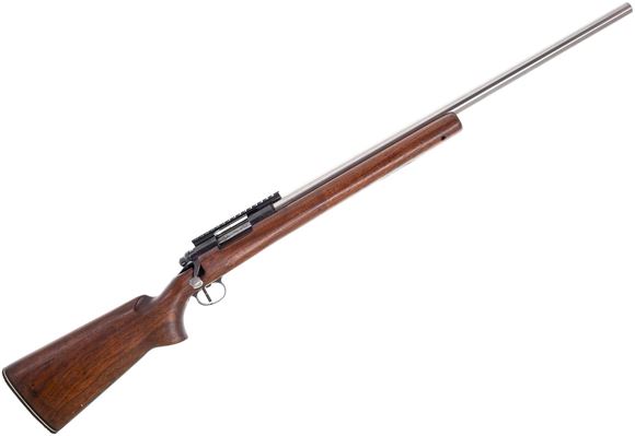 Picture of Used Remington 700 Bolt-Action 22 BR, 26" Stainless Bull Barrel, 1:12", Flat Bottom Target Stock, One Piece Weaver Base, Good Condition