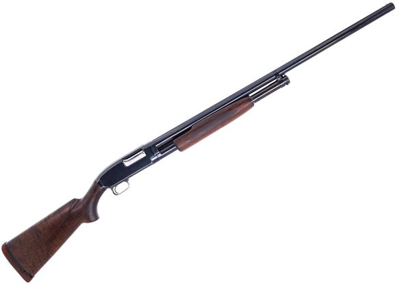 Picture of Used Winchester Model 12 Pump Action Shotgun, 12 Ga, 2 3/4", 30" Ribbed Barrel, Reblued, Refinished, Fair Condition