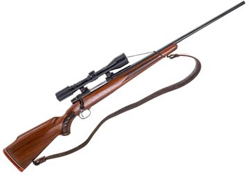 Picture of Used Winchester Model 70 Bolt Action Rifle, 264 Win Mag, 24" Blued Barrel, Bushnell Scope Chief 3x9, Walnut Stock, Good Condition