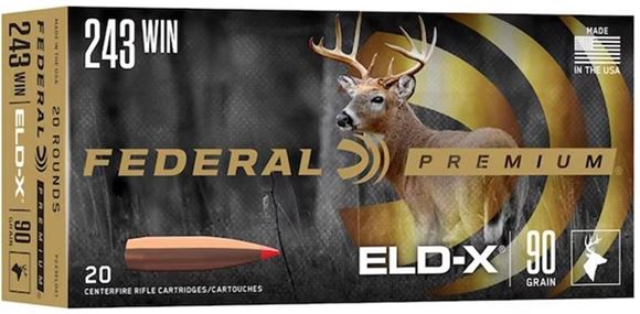 Picture of Federal Fusion Rifle Ammo - 243 Win, 90Gr,ELD-X, 20rds Box