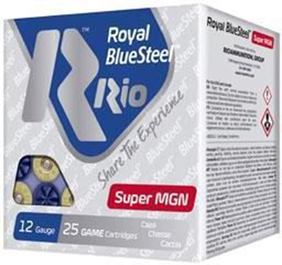 Picture of Rio Ammunition, Game Load Royal BlueSteel - 12Ga, 3-1/2", Max Dram, #4, 1-3/8oz, 1550fps, 25rds Box