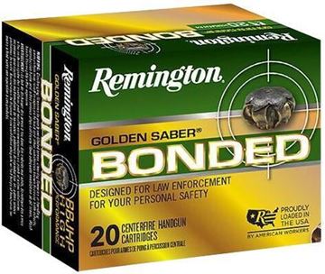 Picture of Remington Premier Golden Saber High Performance Jacket Handgun Ammo - 9mm Luger, 147Gr, BJHP Bonded, 20rds Box