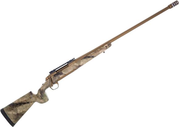 Picture of Used Browning X-Bolt Hell's Canyon LR McMillan Bolt-Action 30 Nosler, 26" Barrel w/ Recoil HAWG Muzzlebrake, Burnt Bronze Cerakote, A-TACS AU McMillan Game Scout Stock, 2 Mags, Excellent Condition