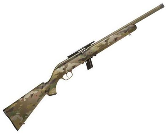 Picture of Savage 45122 64 FV-SR Semi-Auto Rifle, 22 LR, 16.5" Fluted Bbl Threaded, Bazooka Green Synthetic Stock, 10+1 Rnd