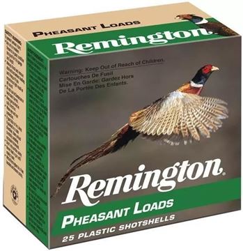 Picture of Remington Upland Loads, Pheasant Loads Shotgun Ammo - 12Ga, 2-3/4", 3-3/4 DE, 1-1/4oz, #6, 25rds Box, 1330fps