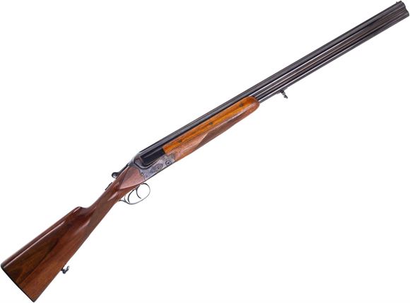 Picture of Used Merkel 200E Over-Under 12ga, 2 3/4" Chambers, 28" Barrels (F,XF), Double Triggers, Ejectors, Large Scratch on Buttstock, Otherwise Very Good Condition
