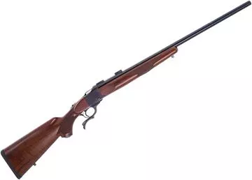 Picture of Used Ruger No. 1 Single-Shot Falling Block Rifle - 243 Win, 26' Varmint, Barrel, Blued, 1" Rings, Wood Stock, Excellent Condition