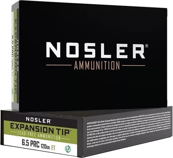 Picture of Nosler E-Tip Rifle Ammo - 6.5 PRC, 120gr, Lead Free, E-Tip , 20rds Box