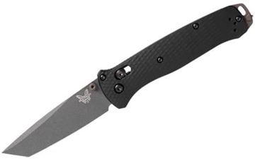 Picture of Benchmade Knife Company - Bailout, 3.38" CPM-M4 Tanto Style Blade With Tungsten Grey Cerakote Finish, Black Anodized 6061-T6 Aluminum Handle, carbide glass breaker, Mini Deep-Carry Clip,  Weight 2.7oz