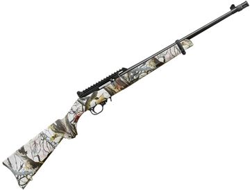 Picture of Ruger 10/22 Collector's Series Rimfire Semi-Auto Rifle - 22 LR, 18.50", Threaded 1/2-28" With Flash Suppressor, Satin Black, Alloy Steel, American Camo Synthetic Stock, 1x10rds (BX-1), Protected Blade Front Sight, Adjustable Ghost Ring Rear Sight.