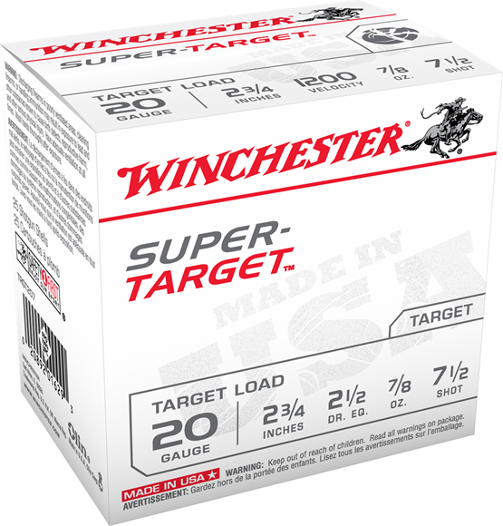 Picture of Winchester Super-Target - 20ga, #7.5, 7/8oz, 1200 FPS, 250rd Case