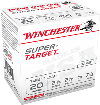 Picture of Winchester Super-Target - 20ga, #7.5, 7/8oz, 1200 FPS, 25rd Box