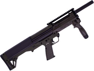 Picture of Kel-Tec KSG Compact Pump Action Shotgun - 12Ga, 3", 18-1/2", Parkerized, Green Synthetic Stock, Vertical Grip With 420 lumen KelTec light, Cylinder Bore, 8rds
