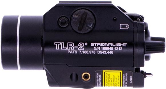 Picture of Used Streamlight TLR-2 Light/Laser Combo, 300 Lumens C4 LED, Red Laser, 2x CR123A, Picatinny Mount, Good Condition