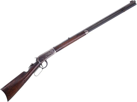 Picture of Used Winchester 1894 Lever-Action 32 Win Special, 1900 Mfg., 26" Octagon Barrel, Factory Two-Stage Double Trigger, Crescent Buttplate, Marble's Tang Sight, Replacement Magazine Tube, Fair Condition