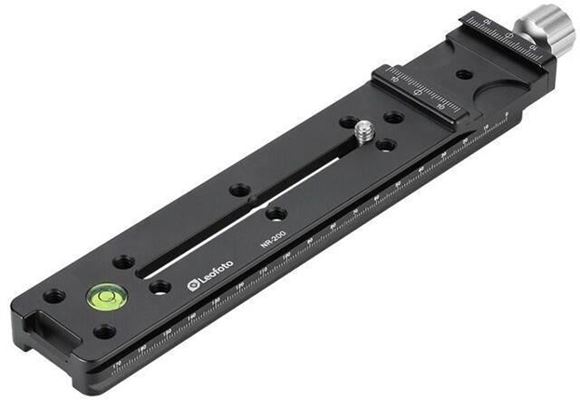 Picture of Leofoto NR-200 - 230mm / 9", Double Arca Dovetail Rail With Intergrated Clamp, Black