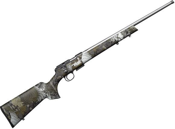 Picture of CZ 457 Synthetic Camo Bolt-Action Rifle - 22 LR, 20", Stainless Cold Hammer Forged Threaded 1/2x20 UNF Barrel, Digital Camo Synthetic Stock, Detachable Mag, Adjustable Trigger, 5rds