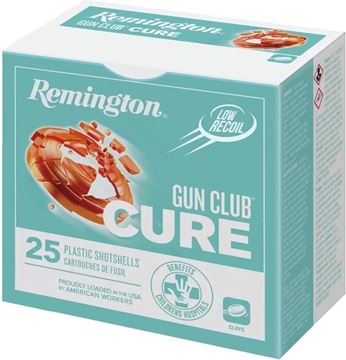 Picture of Remington Target Loads, Gun Club Cure Low Recoil Shotgun Ammo - 12Ga, 2-3/4", 1-1/8oz, #8, 1100 fps, 250rds Case