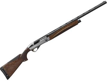 Picture of Benelli ETHOS Semi-Auto Shotgun - 12Ga, 3", 28", Blued, Engraved Nickel-Plated Receiver, AA-Grade Satin Walnut Stock, 4rds, Red-Bar Front & Metal Mid Bead Sights, Flush Crio Chokes (C,IC,M,IM,F)