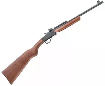 Picture of Chiappa Little Badger Single Shot Rimfire Rifle - 22 LR, 16-1/2", Matte Black, Deluxe Wood Stock Stock, Fixed Front & M1 Type Adjustable Rear Sights