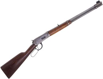 Picture of Used Winchester 94 Pre-64 Lever Action Carbine, 30-30, 1953 DOM, 20" Barrel, No Bluing (Polished), Folding Buckhorn Rear Sight, Leather Case, Good Condition