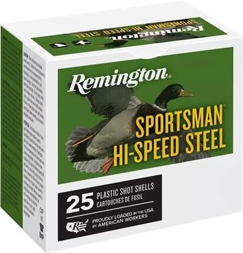 Picture of Remington Sportsman Hi-Speed Steel Shotgun Ammo - 20Ga, 3", 1oz, #2, 25rds Box, 1300fps