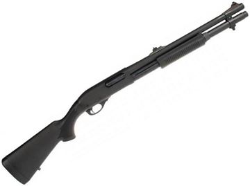 Picture of Remington 870 Police Pump Action Shotgun - 12Ga, 3", 18", Parkerized, Synthetic Stock & Fore-End, 6rds, Fixed IC Choke, Rifle Sights