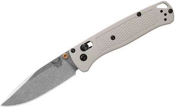 Picture of Benchmade Knife Company, Knives - Bugout, AXIS Mechanism, 3.24" S30V Blade, Tan Grivory Handle, Mini Deep Carry Reversable Clip, Drop-Point, Plain Edge, Lanyard Hole, Weight: 1.85oz (52.45g)