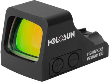 Picture of Holosun Reflex Sights - HS507K-X2-ACSS Series Micro Reflex Sight, Black, ACSS Vulcan Dot, Red, 10 DL & 2 NV Compatible, 7075 Aluminum Housing, 40,000 Hourd Battery Life.