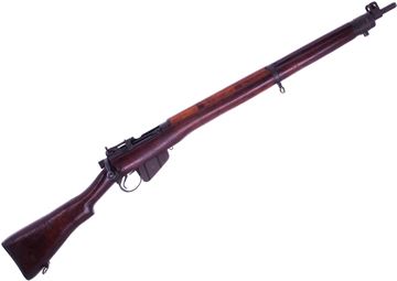 Picture of Used Lee Enfield No.4 Mk1 Bolt-Action Rifle, .303 British, 25" Barrel, Full Military Wood Stock, 1944 Production Longbranch, 1 Magazine, Good Condition