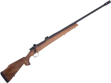 Picture of Used Custom Mauser 98 Bolt-Action 338 Win Mag, 24" Barrel w/ Muzzlebrake, Parkerized, Custom Walnut Stock, Timney Trigger, Good Condition