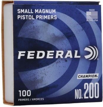 Picture of Federal Components, Federal Champion Centerfire Primers - No. 200, Small Magnum Pistol, 100ct Box