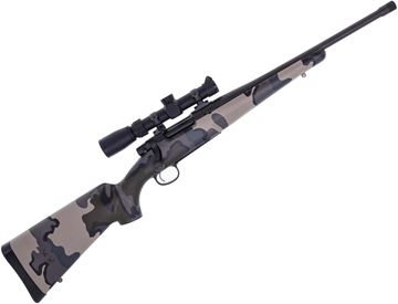 Picture of Used Remington Model Seven Synthetic Bolt Action Rifle - 308 Win, 16.5", Threaded Muzzle, Kuiu Vias Camo Synthetic, 5rds internal mag, Leupold Freedom 1.5-4 MOA Ring Reticle, Leupold Rings & Bases, Very Good Condition
