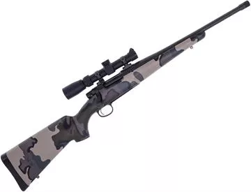 Picture of Used Remington Model Seven Synthetic Bolt Action Rifle - 308 Win, 16.5", Threaded Muzzle, Kuiu Vias Camo Synthetic, 5rds internal mag, Leupold Freedom 1.5-4 MOA Ring Reticle, Leupold Rings & Bases, Very Good Condition