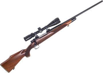 Picture of Used Winchester Model 70 Bolt Action Rifle, 243 Win, 22" Sporter Barrel, Vortex Crossfire II 4-12x40, Push Feed, Chip in Stock, Otherwise Very Good Condition