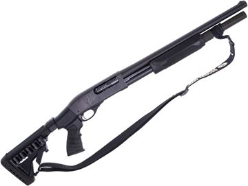 Picture of Used Remington 870 Express Super Magnum Pump Action Shotgun, 12ga, 18.5" Barrel with Bead Sight, Pistol Grip, Shell Carrier, Hogue Forearm, Magazine Extension, Good Condition
