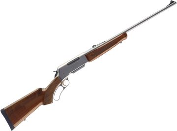 Picture of Browning BLR Lightweight Stainless with Pistol Grip Lever Action Rifle - 270 Win, 22", Sporter Contour, Matte Stainless, Matte Nickel Aluminum Alloy Receiver, Gloss Grade I Black Walnut Stock w/Schnabel Forearm, 4rds, Brass Bead Front & Fully Adjustable