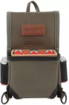 Picture of Allen Shooting Accessories, Shooting Bags - Eliminator Single Box Shell Carrier, Belt Loop Attachment Options, w/2 Elastic Loops On Each Side & D-Rings For Towels/Shooting Glasses, Black/Coffee/Copper