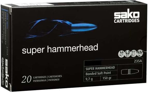 Picture of Sako Rifle Ammunition - 300 Win Mag, 180Gr, Super Hammerhead Soft Point, 20rds Box