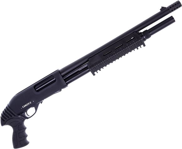 Picture of Used Canuck Enforcer Pump Action Shotgun - 12Ga, 3", 17", Blued, Aluminum Receiver, Pistol Grip,  Raptor Grip, Tactical Buttstock, 5+1rds, Good Condition