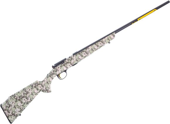 Picture of Used Browning T-Bolt Straight-Pull Rifle, 22LR, 22" Barrel, Blued, Digital Camo Synthetic Stock, Original Box, 2 Magazines, As New Condition