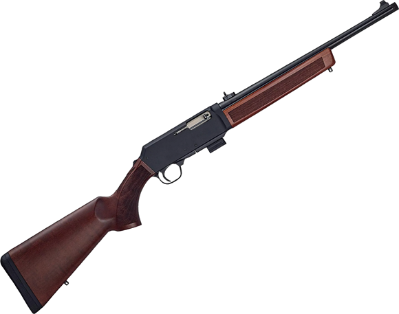 Picture of Henry Homesteader Semi-Auto Carbine  - 9mm, 18.6", Blued Barrel, American Walnut Stock, Adjustable Aperture Rear Sight, Post Front Sight, Glock Magazine Well Adapter Included.