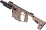 Picture of Used Kriss Vector Semi-Auto Carbine, 22LR, 8" Barrel, FDE, Collapsing Stock, Flip Up Sights, Faux Suppressor, Original Hard Case, 4 Magazines, Very Good Condition