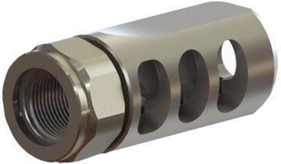 Picture of International Barrels Inc (IBI) - Tactical Three Gill Brake, Max 30 Cal, 5/8x24 TPI, Black Nitride