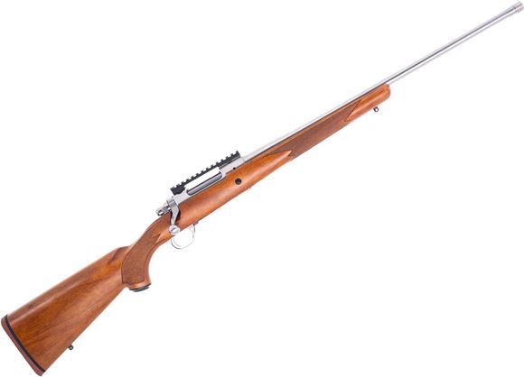 Picture of Used Ruger M77 Hawkeye Stainless Bolt-Action Rifle, 6.5 PRC, 22" Threaded Barrel, Stainless, Wood Stock, Picatinny Scope Rail, Excellent Condition