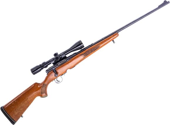 Picture of Used Savage 340D Bolt-Action Rifle, 222 Rem, 24" Barrel, Blued, Wood Stock, Tasco 3-9x40 Riflescope, 1 Magazines Good Condition